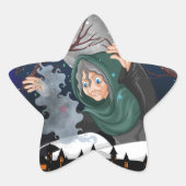  スプーキーウィッチとお化け屋敷のハロウィン🌙 星シール (正面)