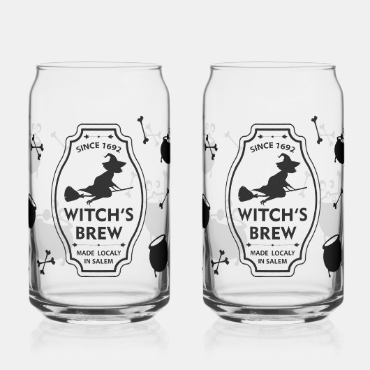 スプーキーウィッチーなビール缶グラス ガラス缶 (左)