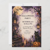 スプーキーキャットハロウィンパーティー 招待状 (正面)