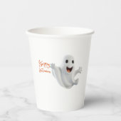 スプーキーキュートゴーストハロウィン 紙コップ (正面)