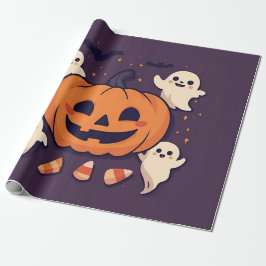 スプーキーキュートハロウィンパーティー ラッピングペーパー