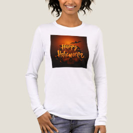 スプーキーコウモリのハロウィーングリーティングデザイン トライブレンドＴシャツ