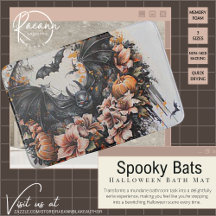 スプーキーコウモリ ハロウィン バスマット