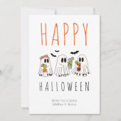 スプーキーゴーストカクテル 楽しいハロウィン大人向け シーズンカード (正面)