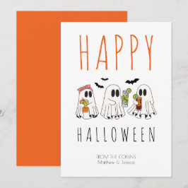 スプーキーゴーストカクテル 楽しいハロウィン大人向け シーズンカード