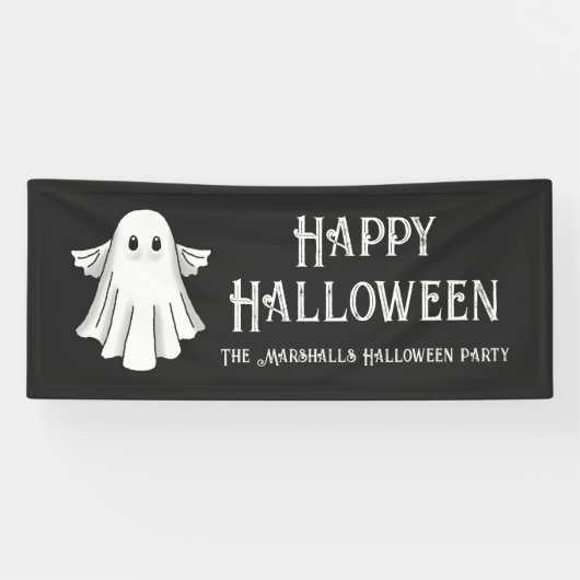 スプーキーゴーストハロウィン 横断幕 (横)
