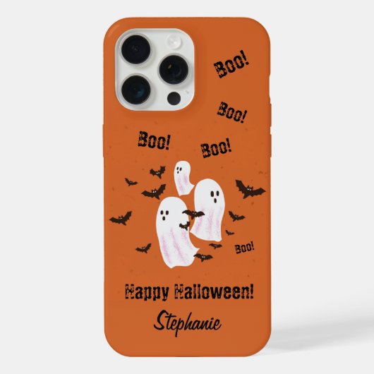 スプーキーゴーストハロウィン iPhoneケース (裏面)