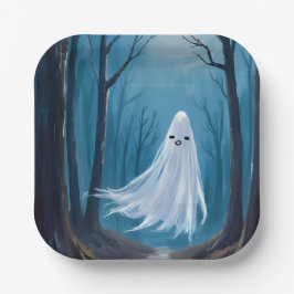スプーキーゴースト|ハッピーハロウィンパーティー ペーパープレート