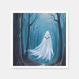 スプーキーゴースト | ハッピー ハロウィン パーティー スタンダードカクテルナプキン