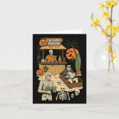 スプーキーサマーハロウィンレトロサマーホラーキャラ カード (黄色い花)