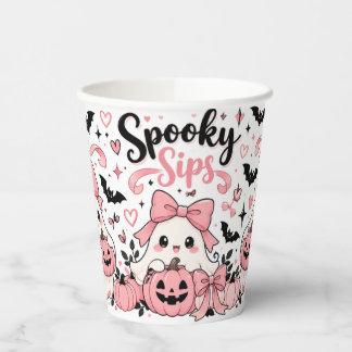 スプーキーシップス ピンクコケット ハロウィンガールズボウズ 紙コップ