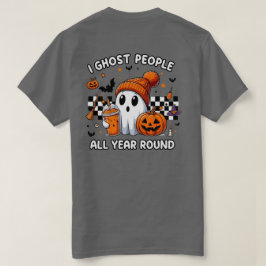 スプーキーシーズンの秋の服装 – かわいい幽霊のハロウィン Tシャツ