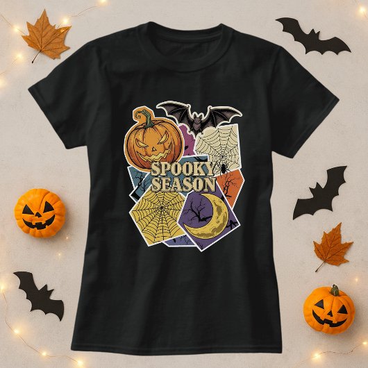 スプーキーシーズンハロウィンコラージュ Tシャツ