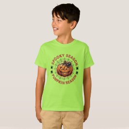 スプーキーシーズンパンプキンリーズントドラーTシャツかわいい Tシャツ