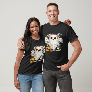 スプーキー・キティ・ゴースト - かわいいハロウィーン・カワイイ・キャット Tシャツ