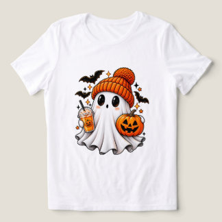 スプーキー キュート ゴースト パンプキンスパイスラテ ハロウィン トライブレンドTシャツ