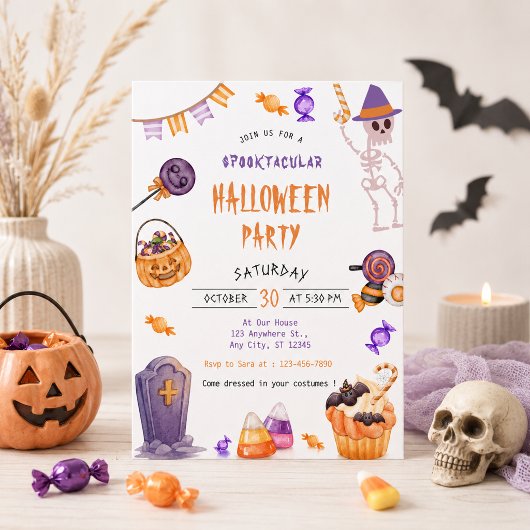 スプーキー・キュート・ハロウィンパーティー 招待状