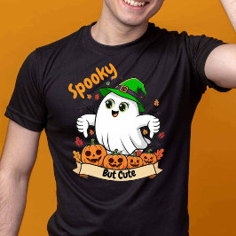スプーキー・キュート・ハロウィーン・ゴースト・タイポグラフィーパーティー Tシャツ