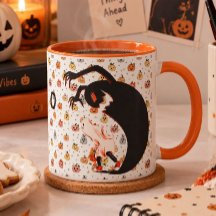 スプーキー キュート ブラック シャドー ゴースト マグ | ハロウィン マグ