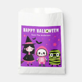スプーキー キュート モンスター マッシュ パープル ハッピー ハロウィン フェイバーバッグ
