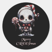 スプーキー ゴシック メリークリスマス ラウンドシール (正面)