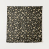 スプーキー シームレス パターン A (スタイル: 2) タペストリー (正面(横))