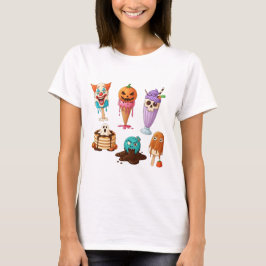 スプーキー スイート ハロウィン デザート ホラー Tシャツ