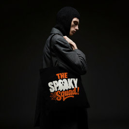 スプーキー・スクワッドのハロウィンデザイン トートバッグ