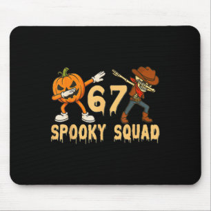 スプーキー・スクワッド・パンプキン 67 ハロウィン ミーム 6 7 ナンバーズ マウスパッド
