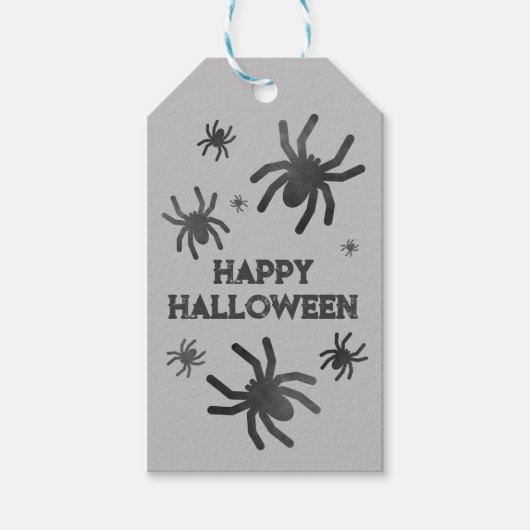 スプーキー・スパイダー ハッピー・ハロウィン ギフトタグ (正面)