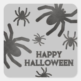 スプーキー・スパイダー ハッピー・ハロウィン スクエアシール