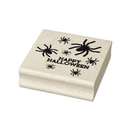 スプーキー・スパイダー ハッピー・ハロウィン ラバースタンプ