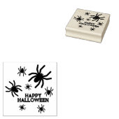 スプーキー・スパイダー ハッピー・ハロウィン ラバースタンプ (押印)