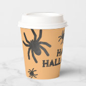 スプーキー・スパイダー ハッピー・ハロウィン 紙コップ (正面)