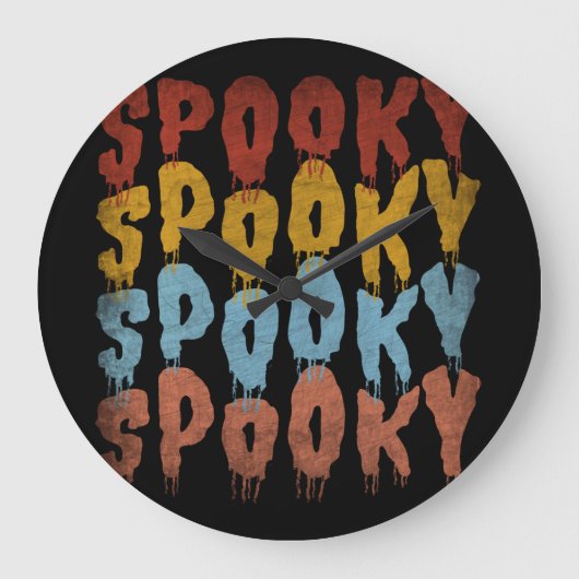 スプーキー スプーキー ハロウィン ラージ壁時計 (正面)