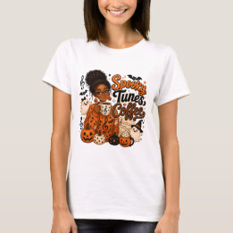 スプーキー・チューンズ・コーヒー 女性用Tシャツ Tシャツ