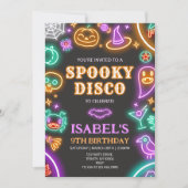 スプーキー ディスコ ハロウィン バースデー 招待状 (正面)