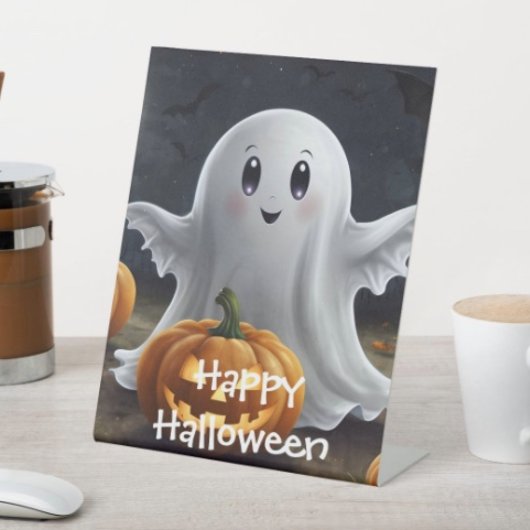 スプーキー・ディライト:ゴーストリー・ハロウィン・ファン 台座サイン