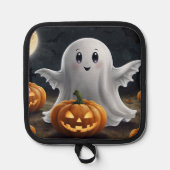 スプーキー・ディライト: ゴーストリー・ハロウィン・ファン 鍋敷き (正面)