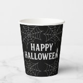 スプーキー ドリンク ハッピー ハロウィン クモの巣 怪奇な 紙コップ (裏面)