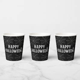 スプーキー ドリンク ハッピー ハロウィン クモの巣 怪奇な 紙コップ