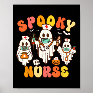 スプーキー ナース グルーヴィー ハロウィン ゴースト ポスター