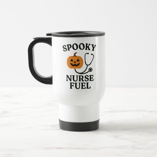スプーキー ナース フューエル マグ | おもしろ ハロウィン コーヒー カップ (左)