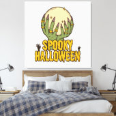 スプーキー ハロウィン キャンバスプリント (インサイチュ (寝室))