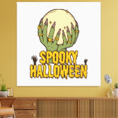 スプーキー ハロウィン キャンバスプリント (インサイチュ (リビング))