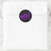 スプーキー ハロウィン 子猫 スケアリー イービル ラウンドシール (バッグ)