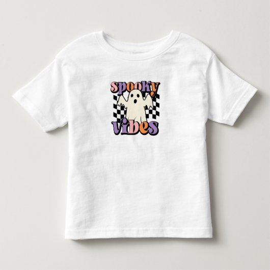 スプーキー・バイブス・ゴースト トドラーTシャツ (正面)