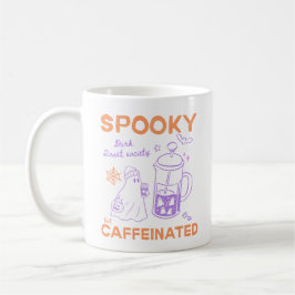 スプーキー・バット・カフェイン・かわいいお化け・ハロウィン・コーヒー コーヒーマグカップ