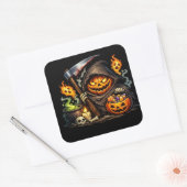 🎃 スプーキー・パンプキン・ウィッチ・ハロウィン スクエアシール (封筒)