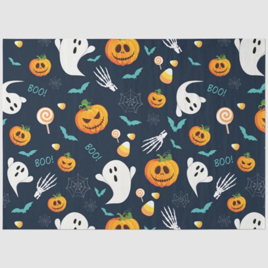 スプーキー・パンプキン・ハロウィンシリーズ デザイン12 薄葉紙 (正面)